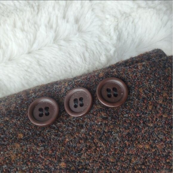 Vintage 90s Tip Top Mens Sport Coat Jacket Speckled Brown Orange Deep Pocket 40R - Picture 6 of 12